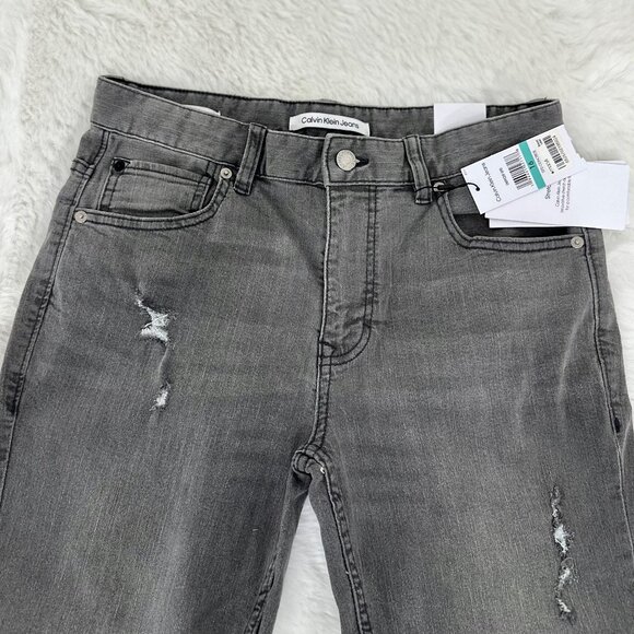 Calvin Klein Jeans Boys Skinny Grey Denim Jeans - Picture 2 of 16